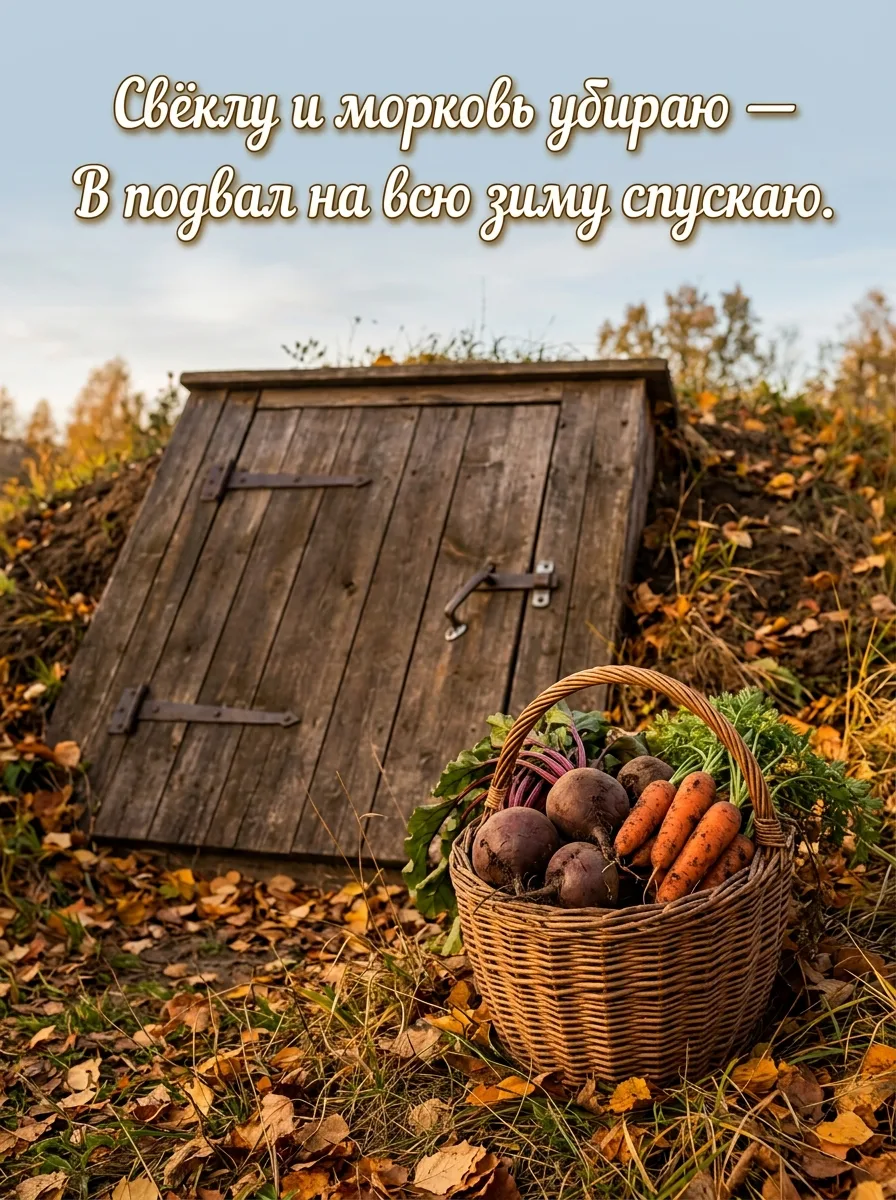 Свёклу и морковь убираю —