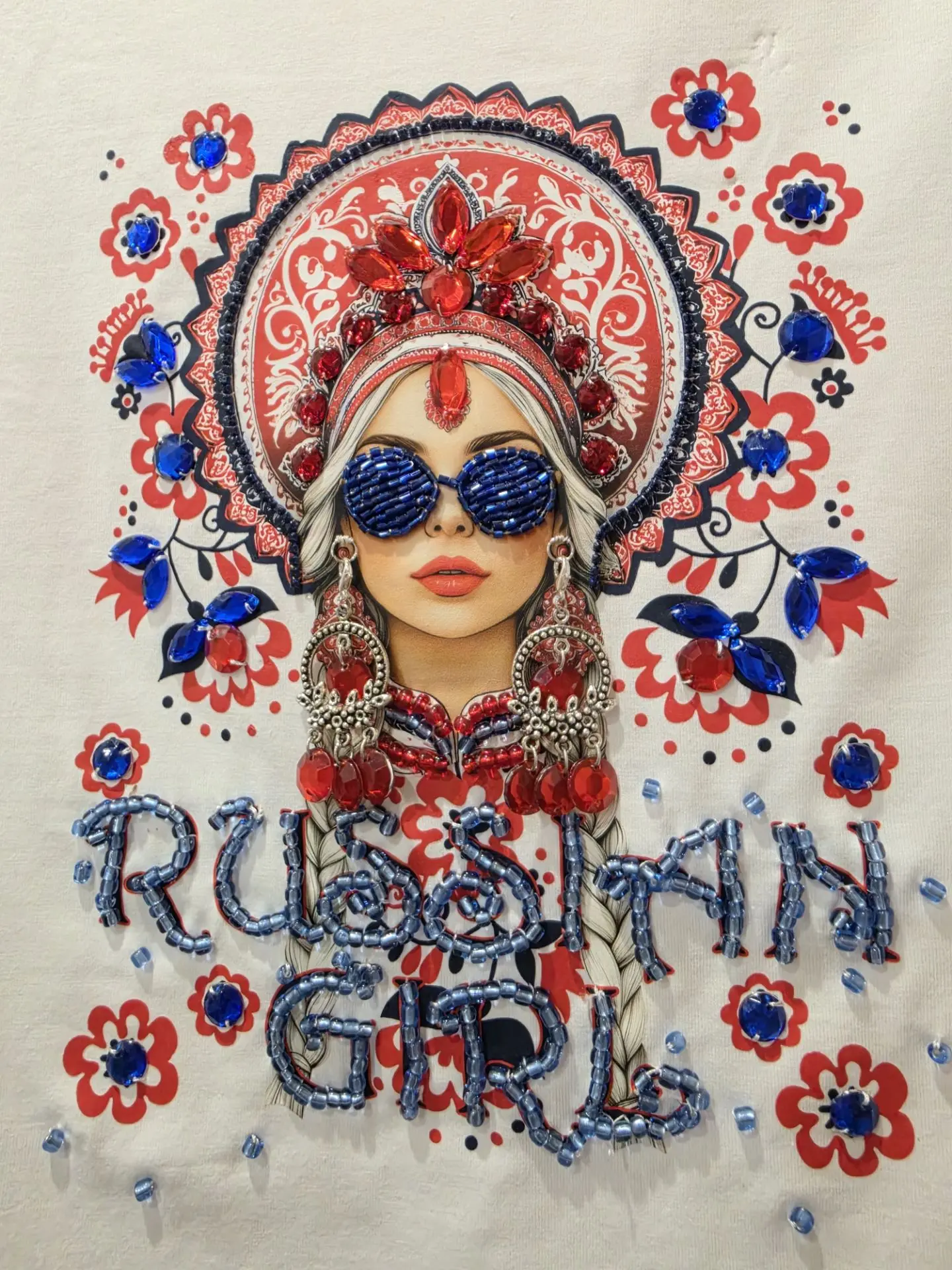 🔴 «RUSSIAN GIRL» — белый лонгслив с двухсторонней вышивкой, созданный по запросу для о...