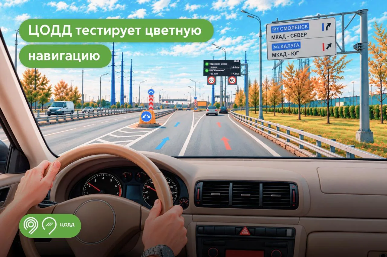 В Москве стартовал эксперимент по внедрению цветной разметки, которая помогает водителя...