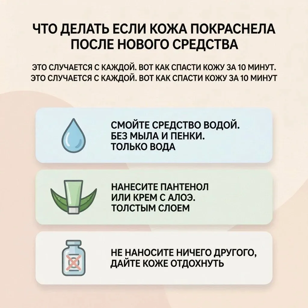 Что делать, если кожа покраснела после нового средства