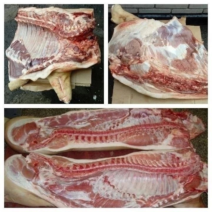 Продаю домашнюю свинину не обрезную, четвертинами, полутушей, мясо домашнее, молодое, б...