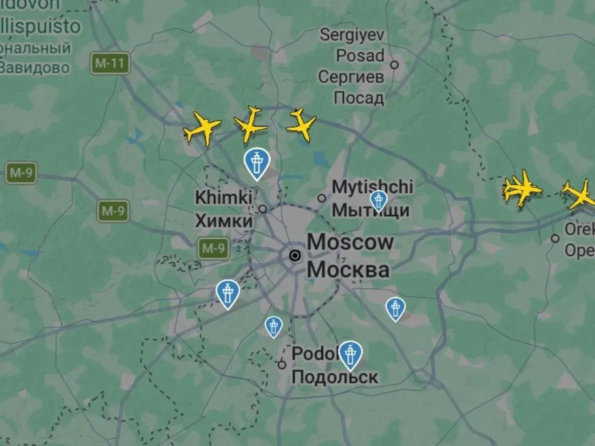 ❗️Небо над Москвой почти полностью закрыто