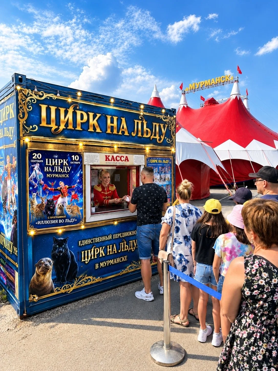 🎪 Большой четырёхмачтовый купол единственного в России передвижного цирка на льду ПРИЕ...