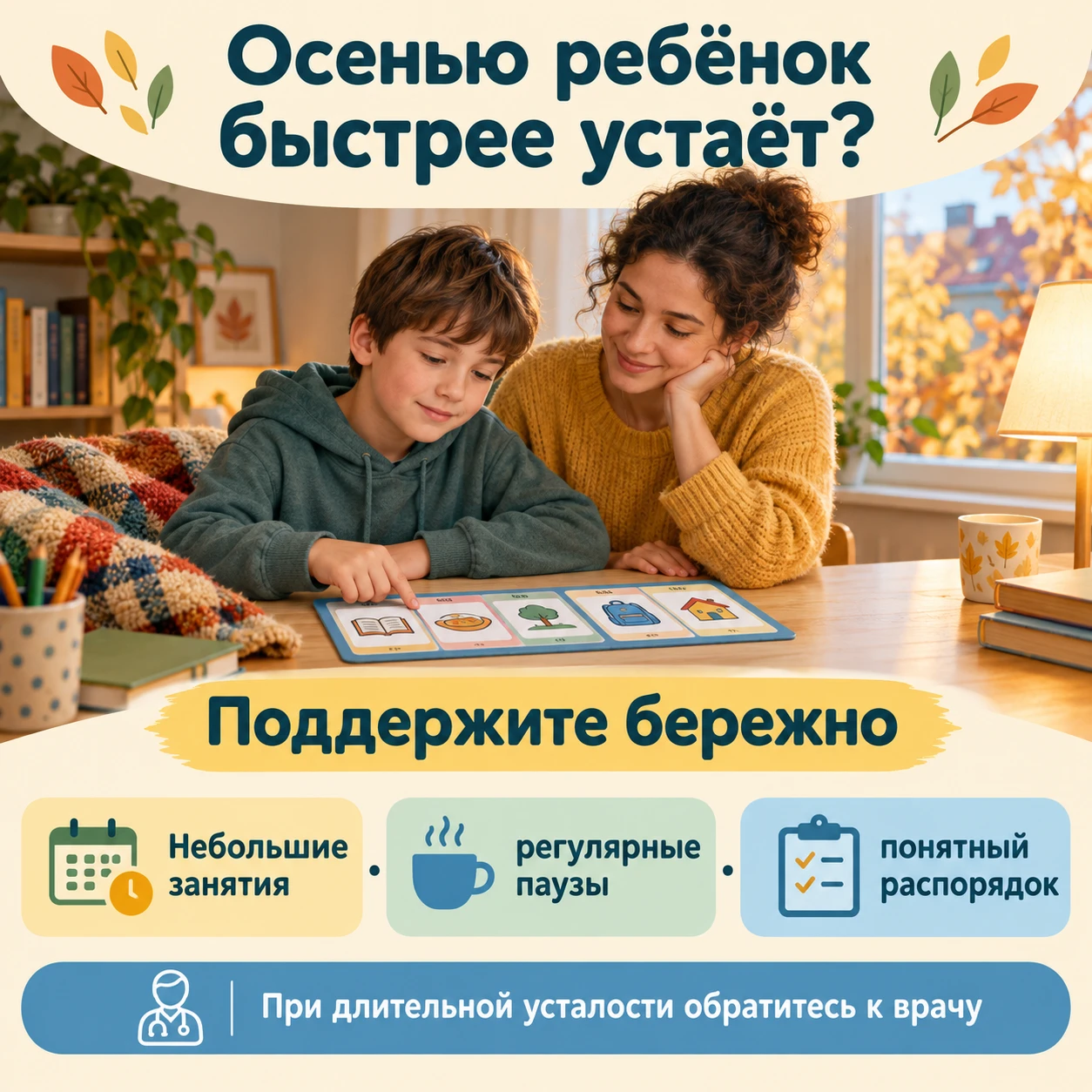 Как поддержать ребёнка с ОВЗ и инвалидностью, если он быстро устаёт осенью?