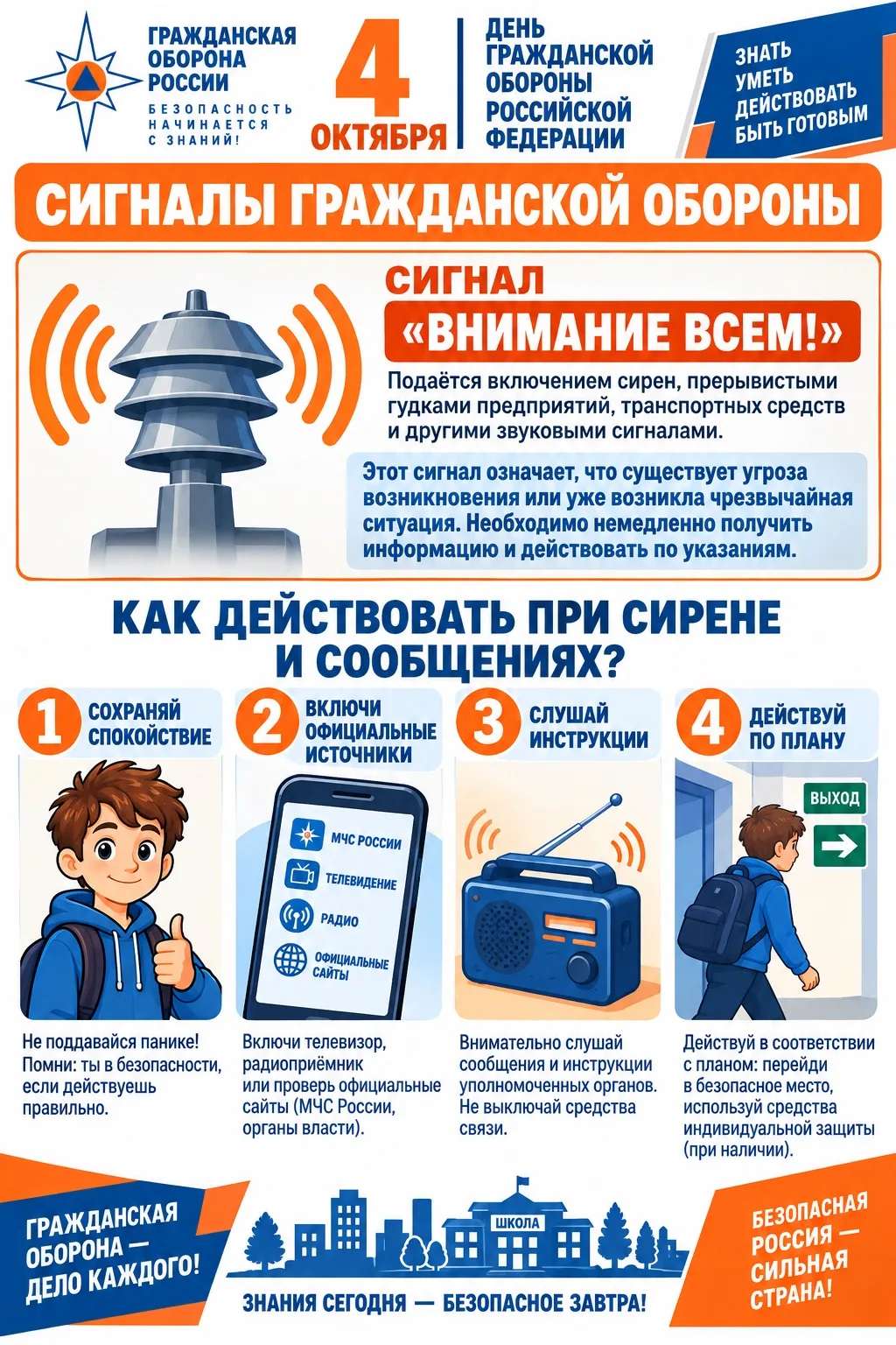 Знание правил гражданской обороны (ГО) — это основа личной безопасности каждого из нас ...