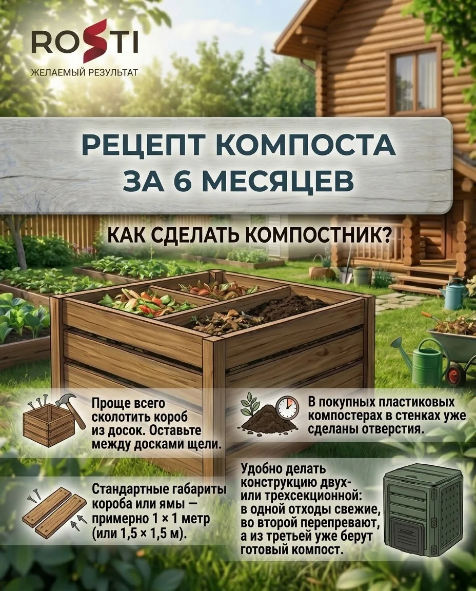 📝 Чек-лист: как сделать компост за 6 месяцев