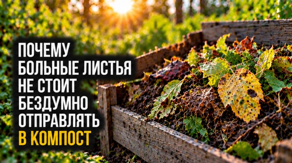 Почему больные листья не стоит бездумно отправлять в компост