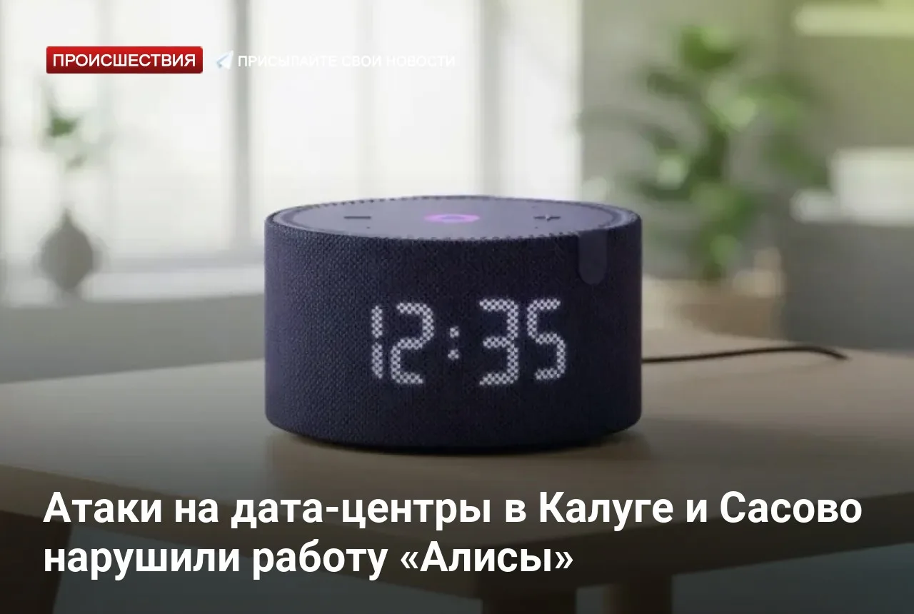 Атаки на дата-центры в Калуге и Сасово нарушили работу «Алисы»