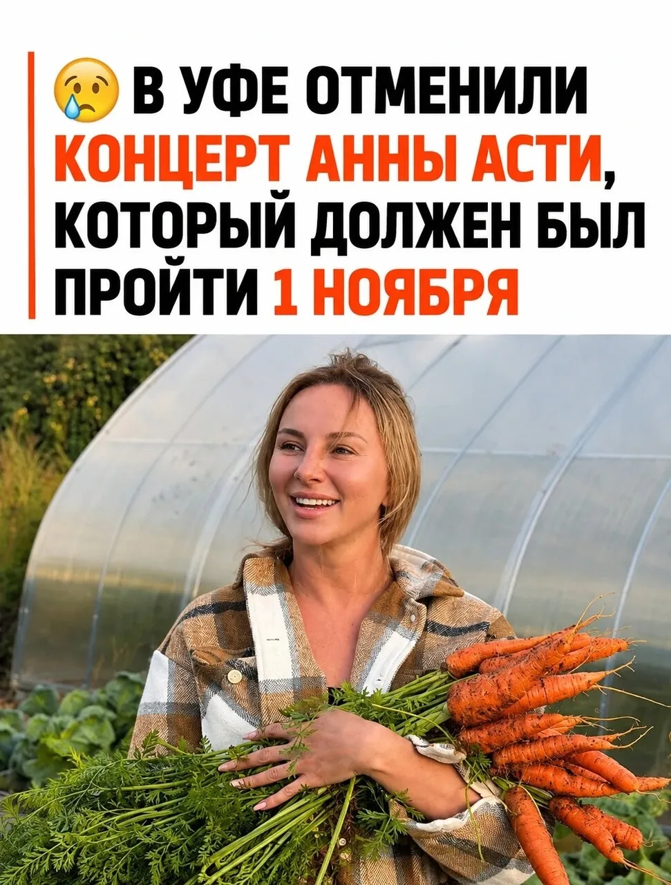 🚨 Концерт Анны Асти в Уфе отменён. Что будет с билетами?