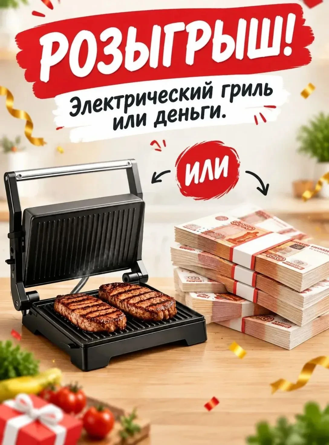 🔥ДАРИМ ЭЛЕКТРОГРИЛЬ ИЛИ ДЕНЬГИ 🔥