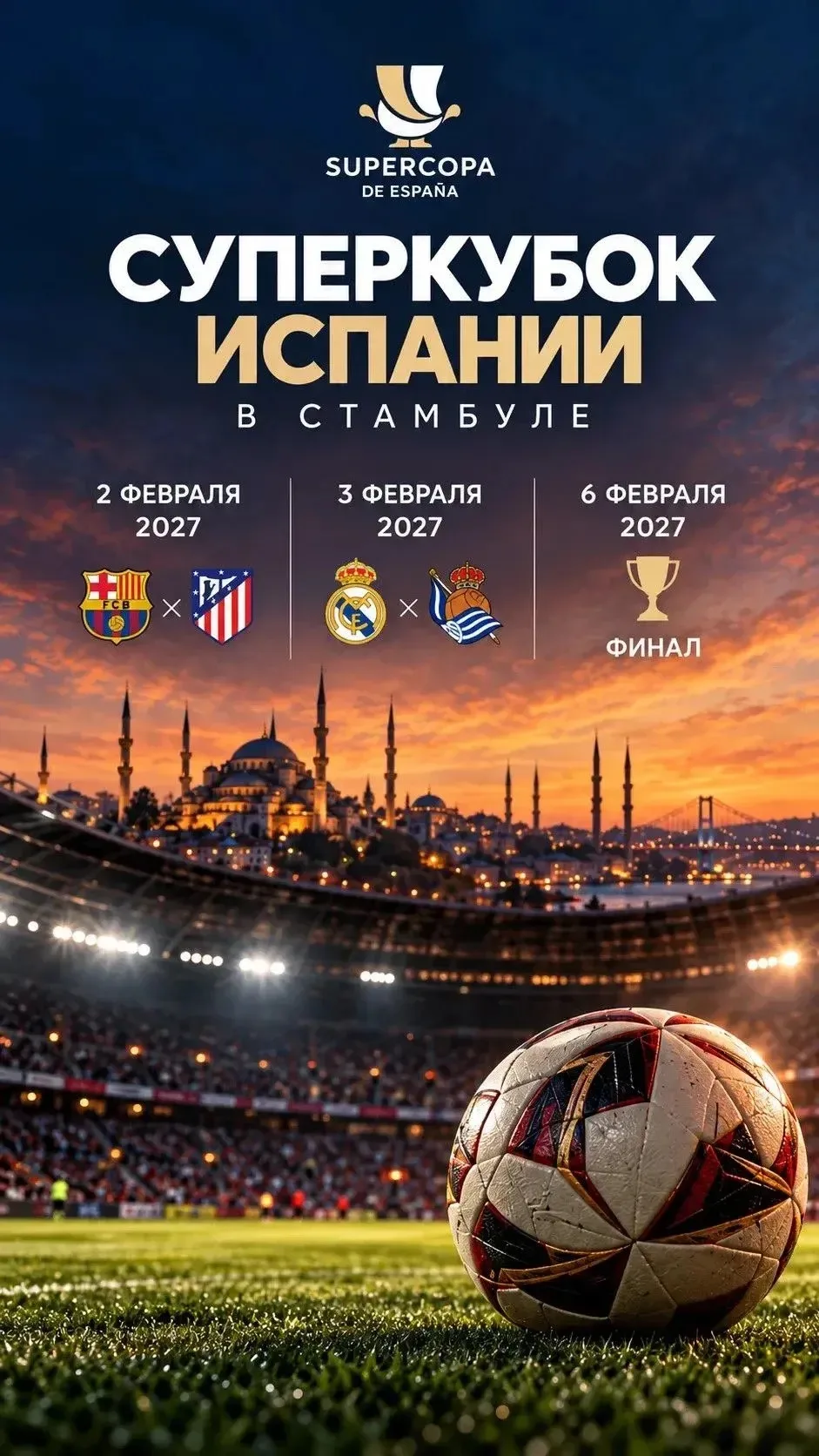 ⚽️ Суперкубок Испании — впервые в Стамбуле! 🇹🇷