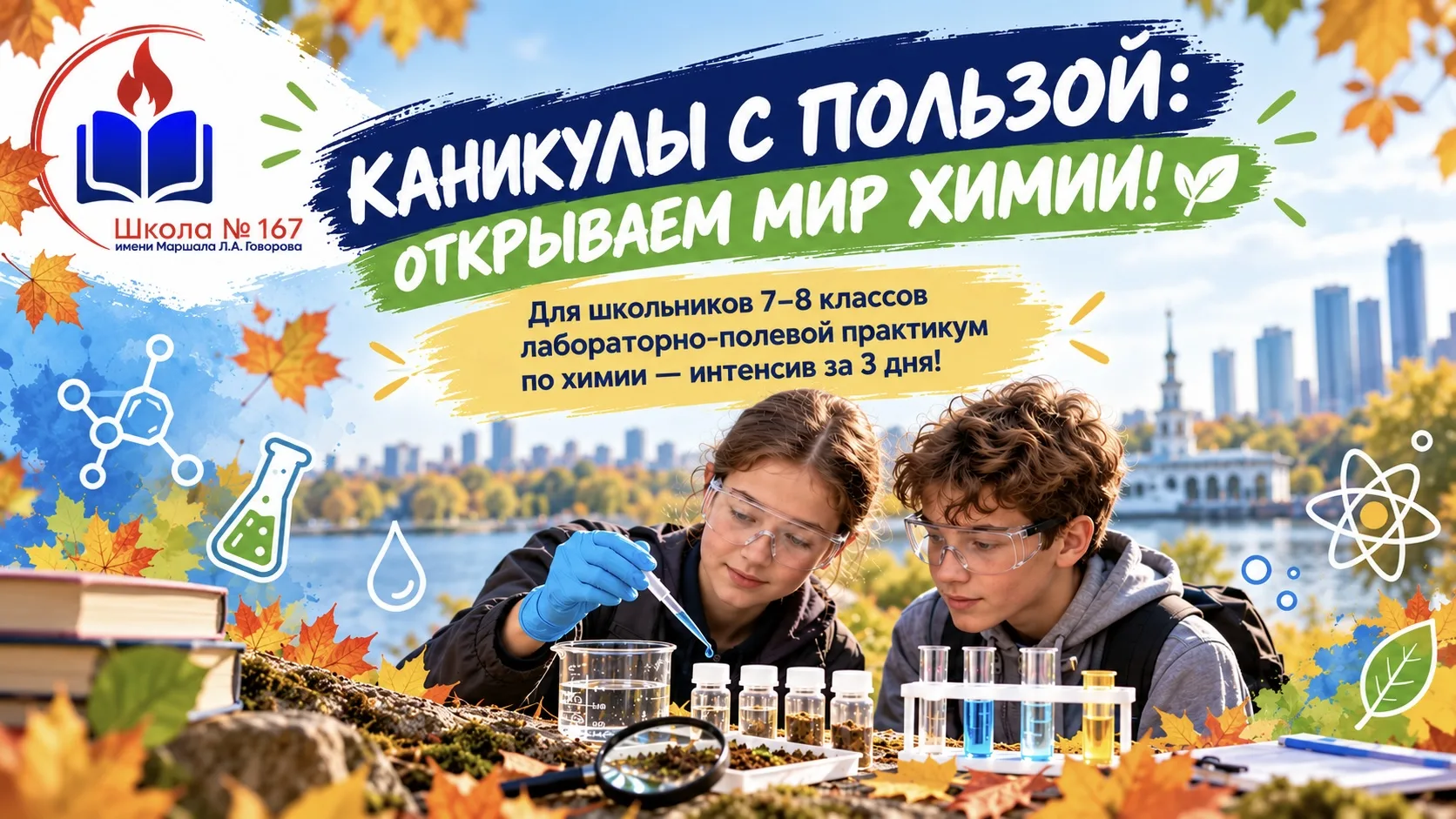 🧪 КАНИКУЛЫ С ПОЛЬЗОЙ: ОТКРЫВАЕМ МИР ХИМИИ! 🌿