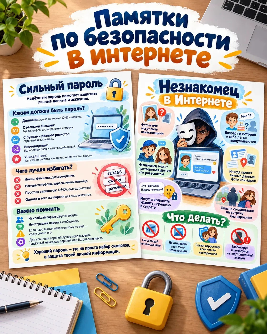 Безопасность в Интернете начинается с простых правил!