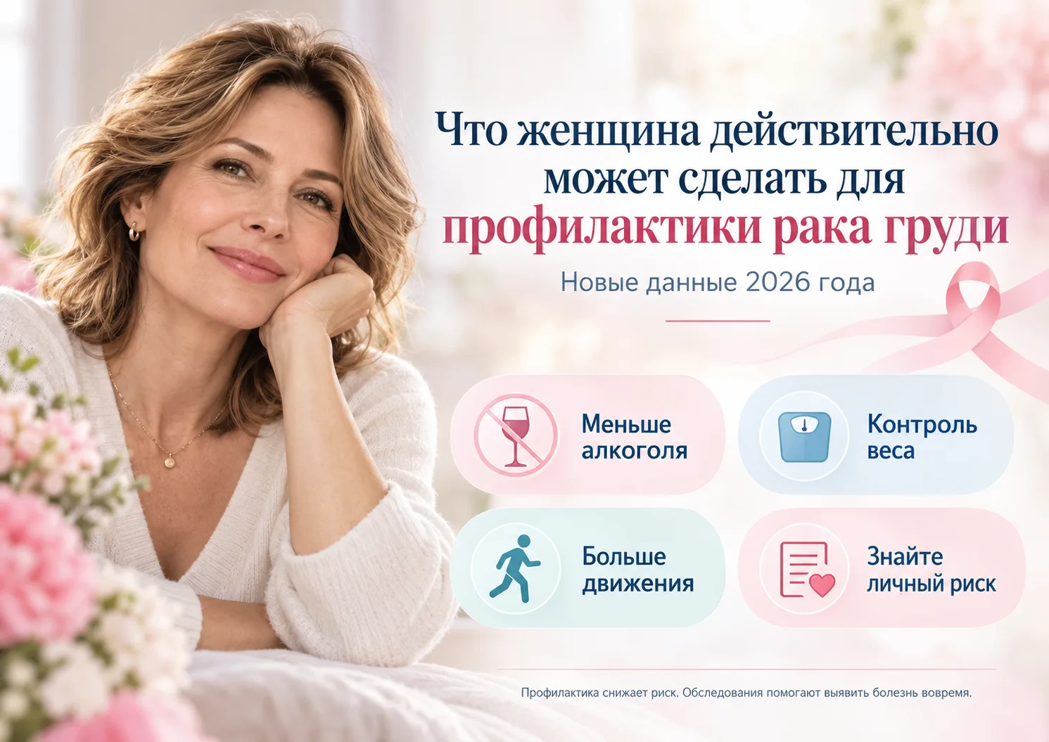 Что женщина действительно может сделать для профилактики рака груди: новые данные 2026 ...