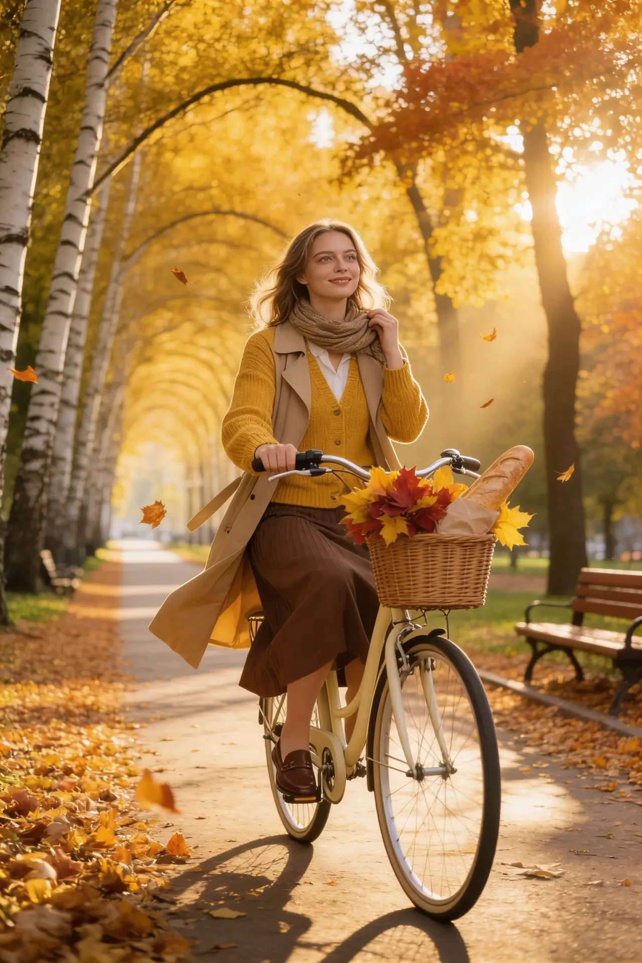 🚲 Велосипед и листопад