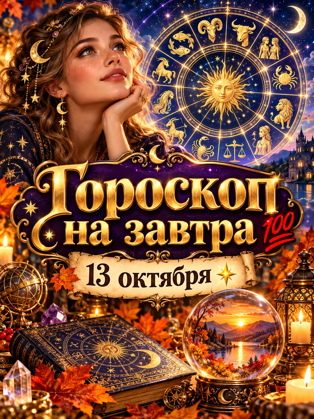 💯 Гороскоп на завтра 13 октября 🌟