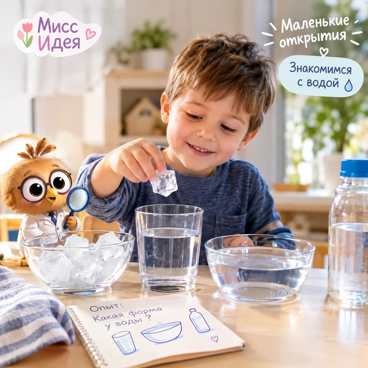💧 МАЛЕНЬКИЕ ОТКРЫТИЯ: ЗНАКОМИМСЯ С ВОДОЙ
