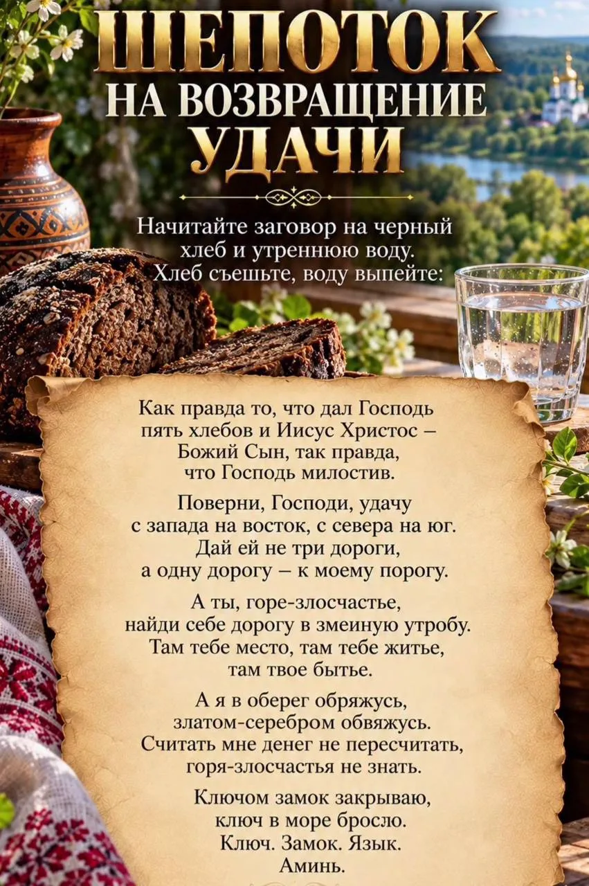 Шепоток на возвращение удачи 🍀