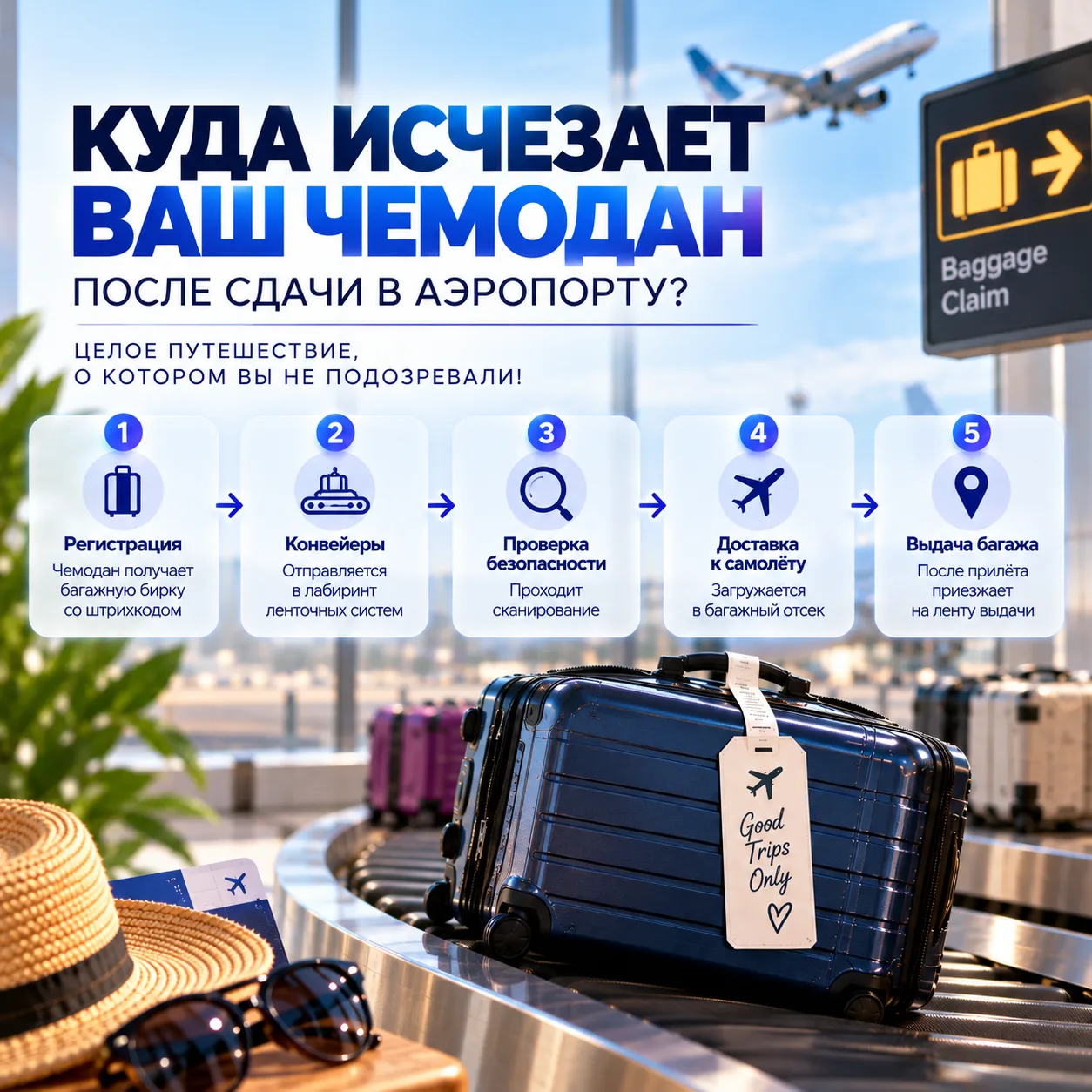 🧳 ВЫ СДАЛИ ЧЕМОДАН В АЭРОПОРТУ. А КУДА ОН ПОЕХАЛ ДАЛЬШЕ? 👀
