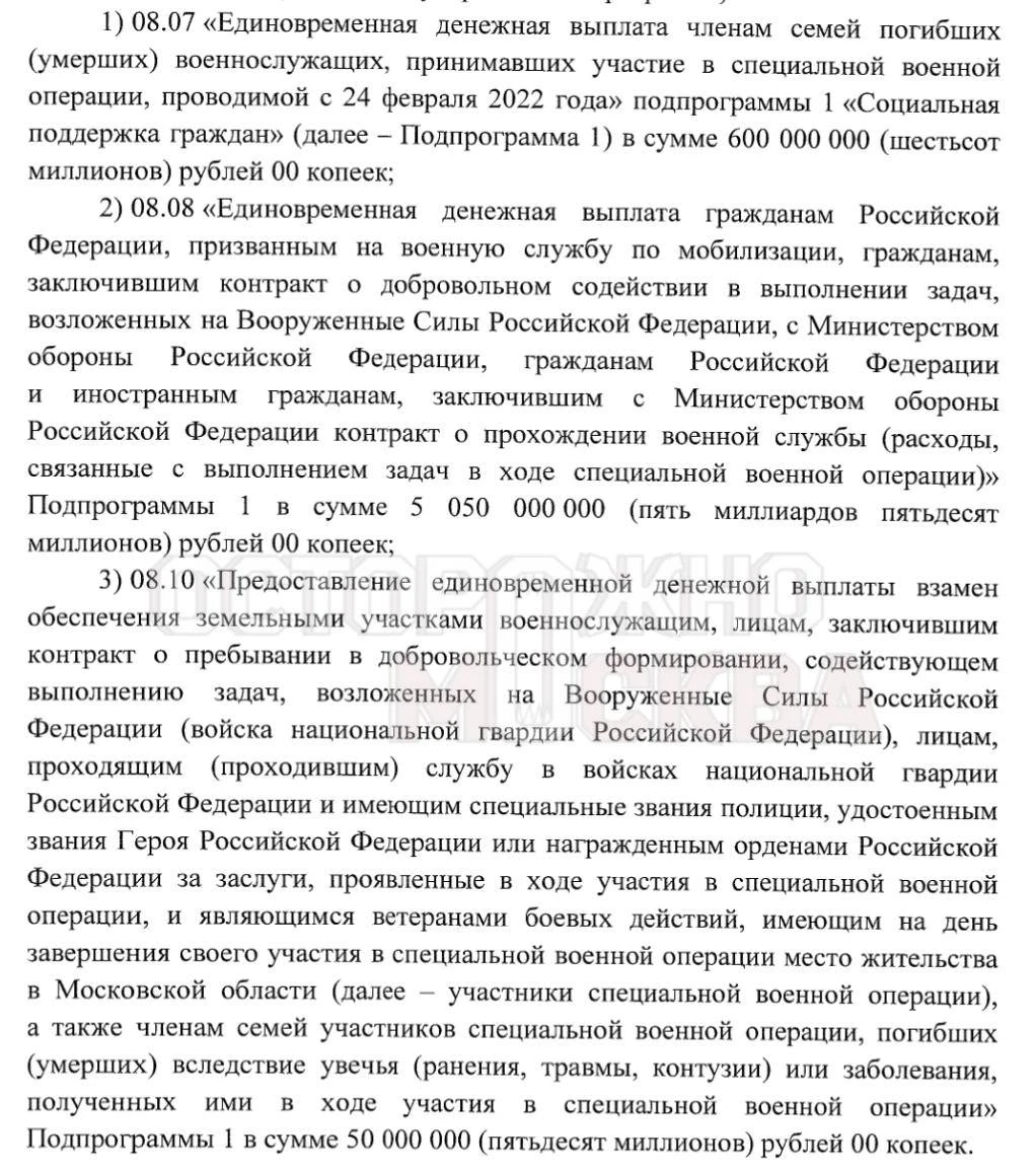 В Подмосковье выделили дополнительные из бюджетного резерва 5,7 млрд рублей на выплаты ...