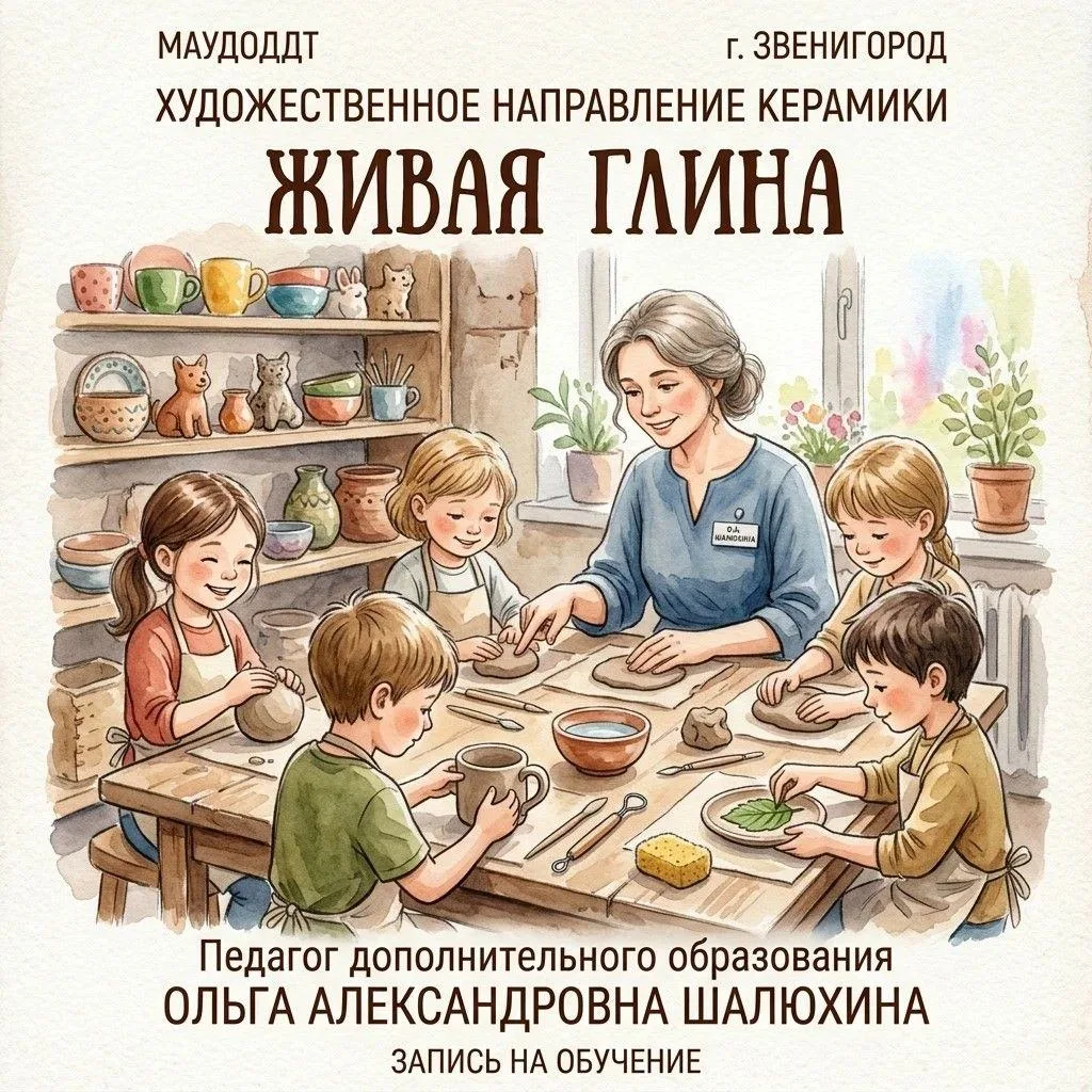Программа «Живая глина» знакомит обучающихся с декоративно-прикладным искусством и наро...