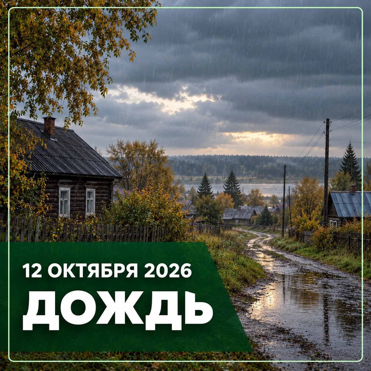 12 октября ожидается сильный дождь