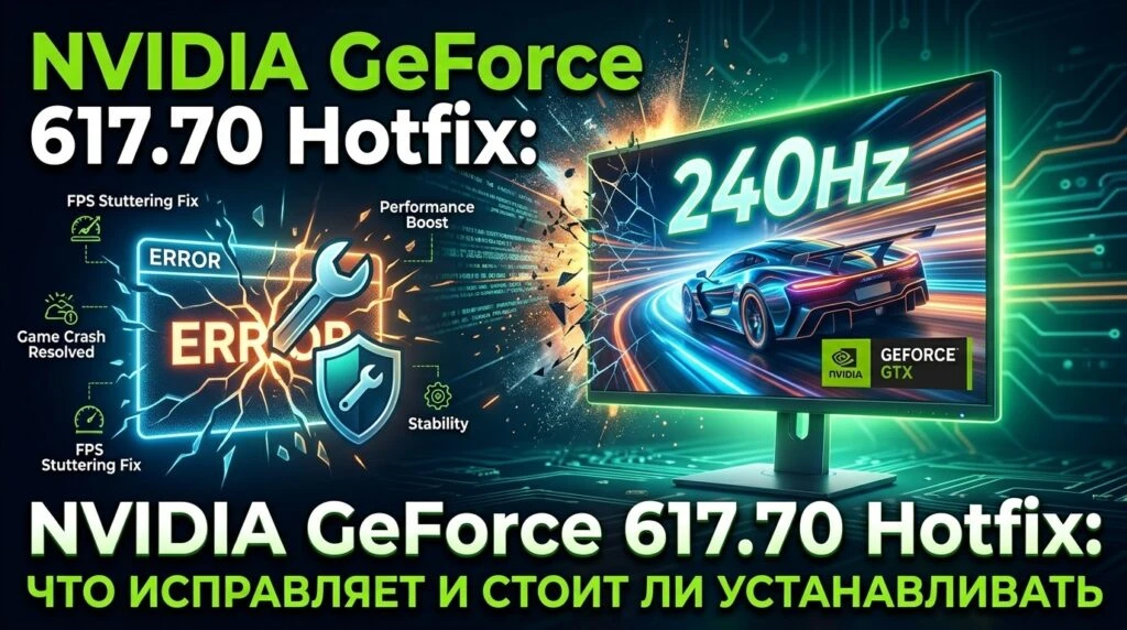 🔧 NVIDIA GeForce 617.70 Hotfix: что исправляет и стоит ли устанавливать