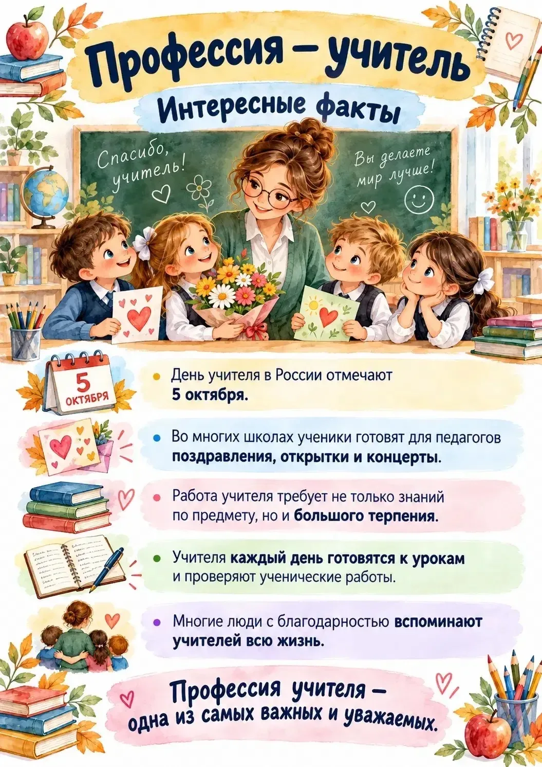 Профессия учитель 🌹
