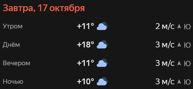 Прогноз погоды☀️