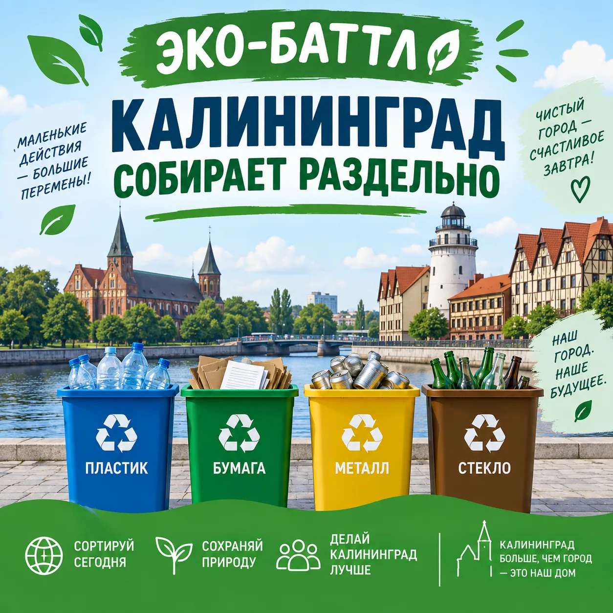 ♻️ «Зелёный Эко-баттл: Калининград собирает раздельно!»
