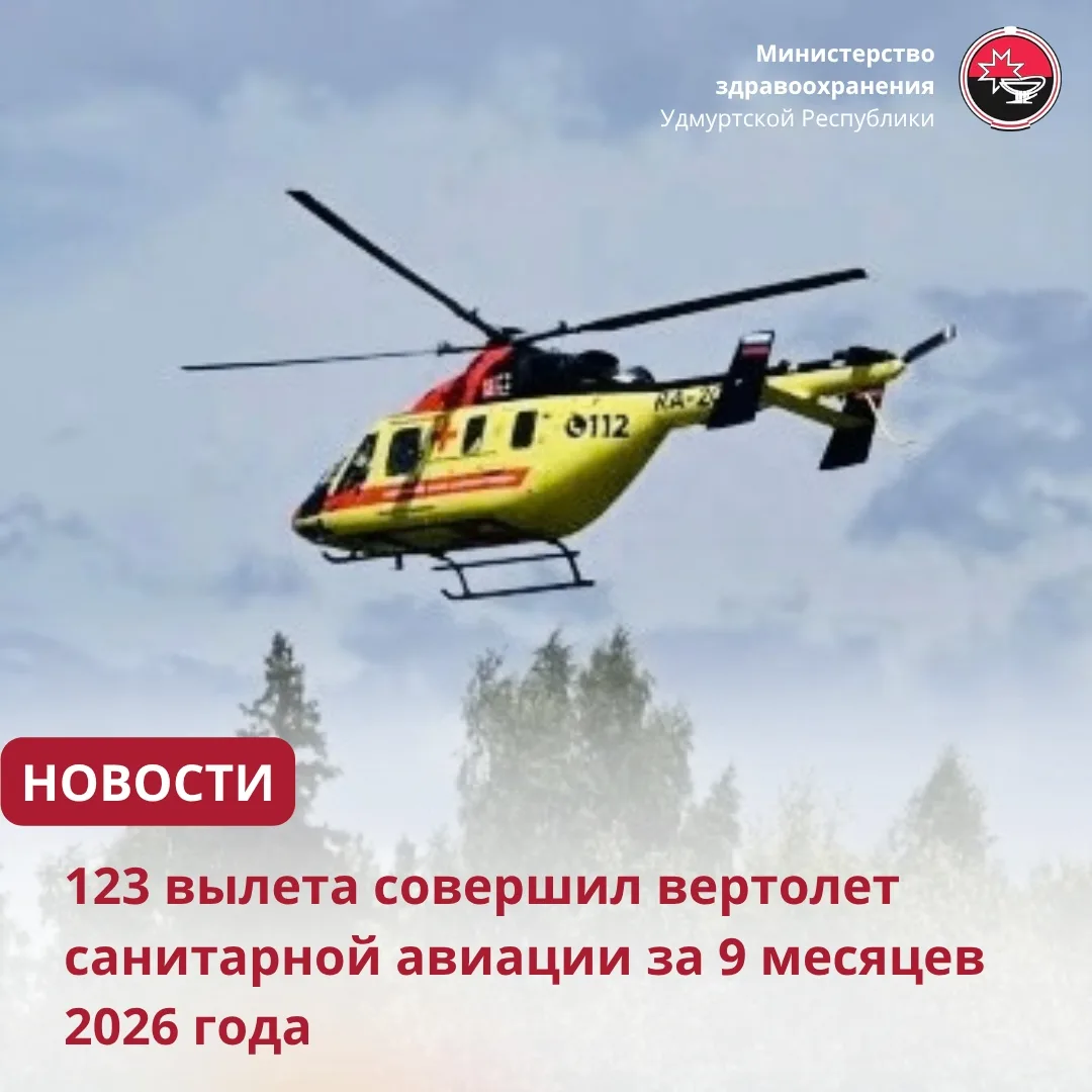 🚁  В Удмуртии врачи и пилоты санитарной авиации помогли мужчине, который получил серье...