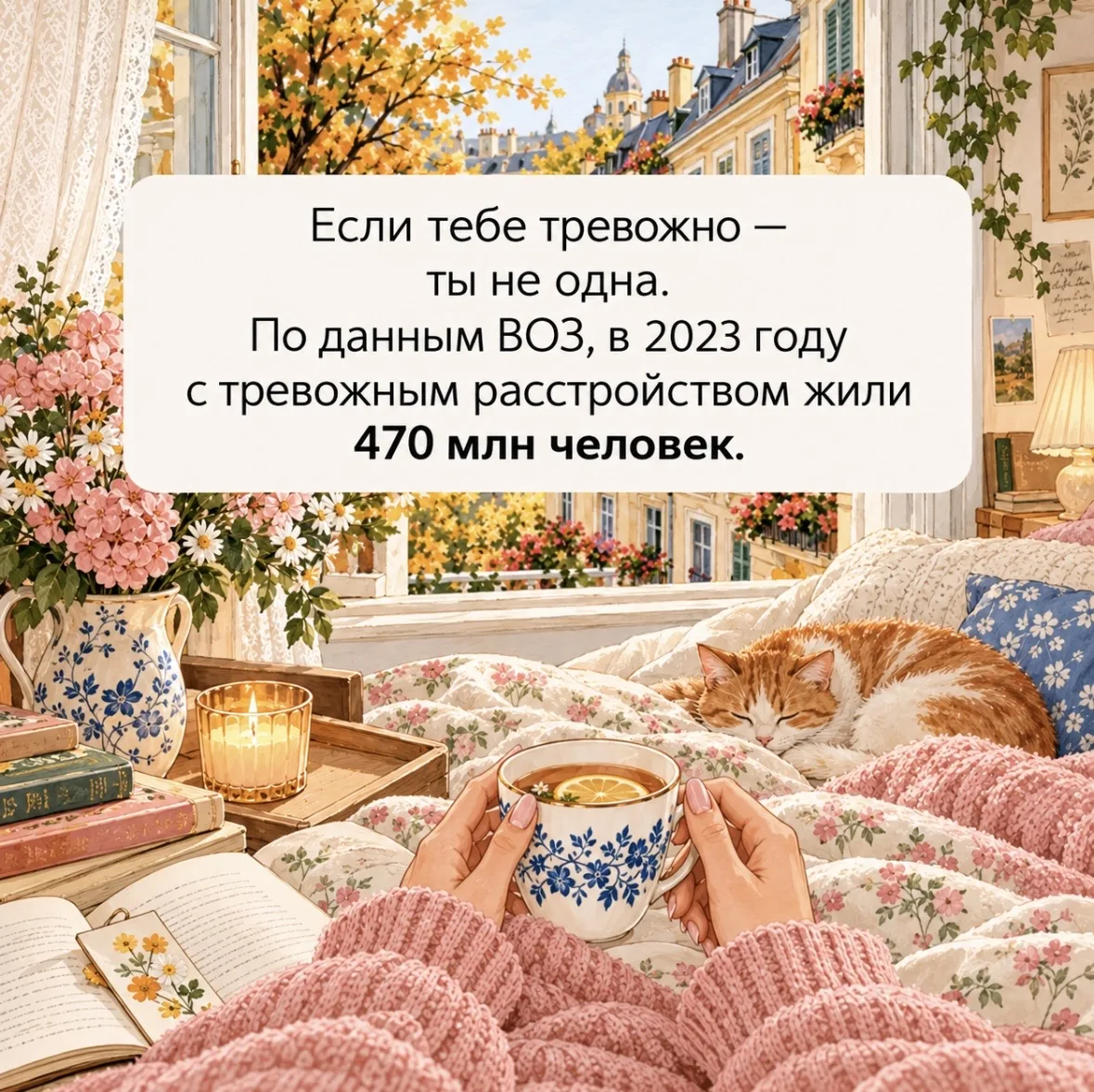 А сейчас и того больше. Тревожничаем все вместе🌸