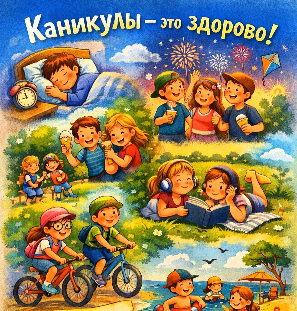 Каникулы — это волшебное состояние, когда мир вдруг становится добрее, а будильник — не...