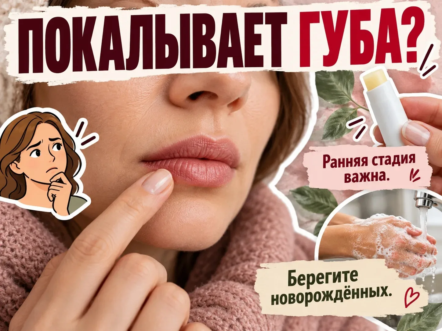 🔍 Ранняя стадия герпеса: как её распознать и что делать?