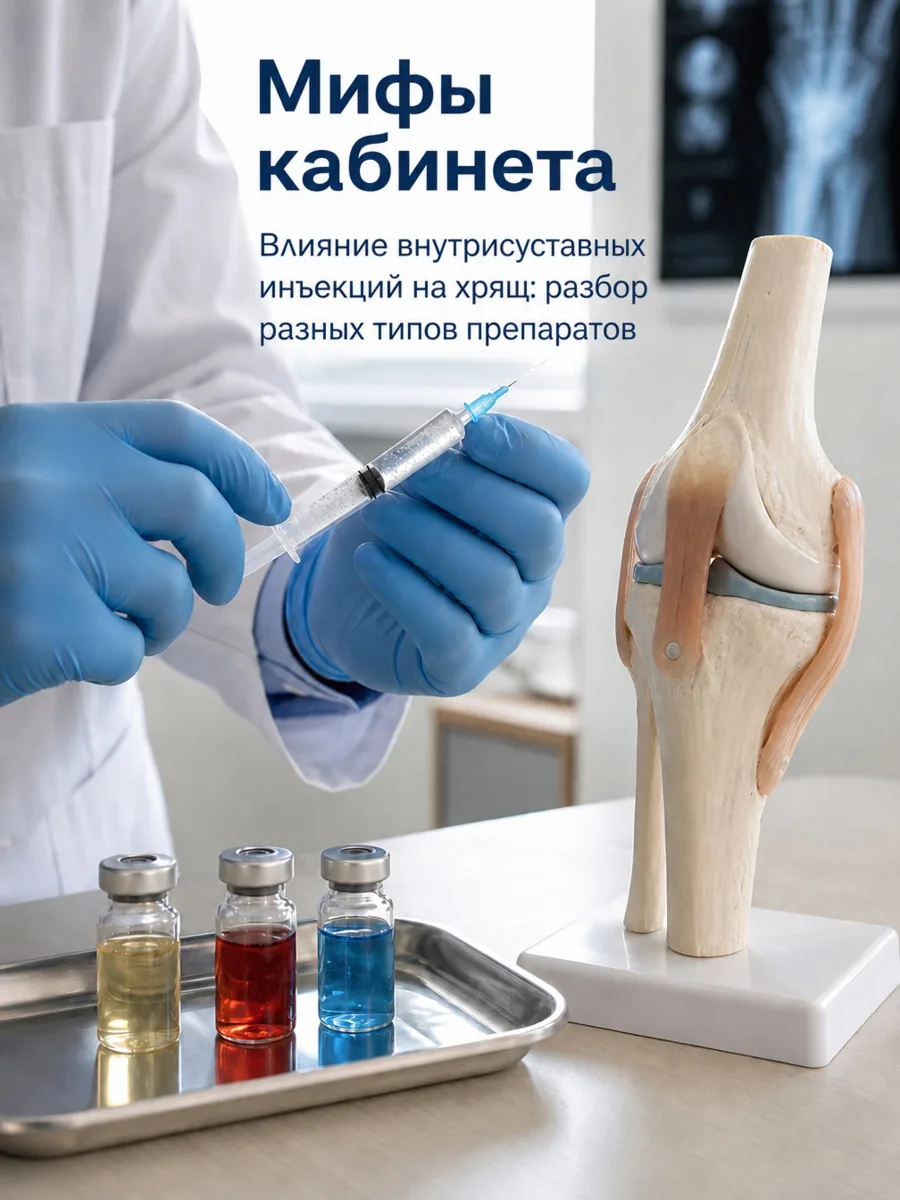 Внутрисуставные инъекции в колено — вокруг них много мифов. В рубрике «Мифы кабинета» р...