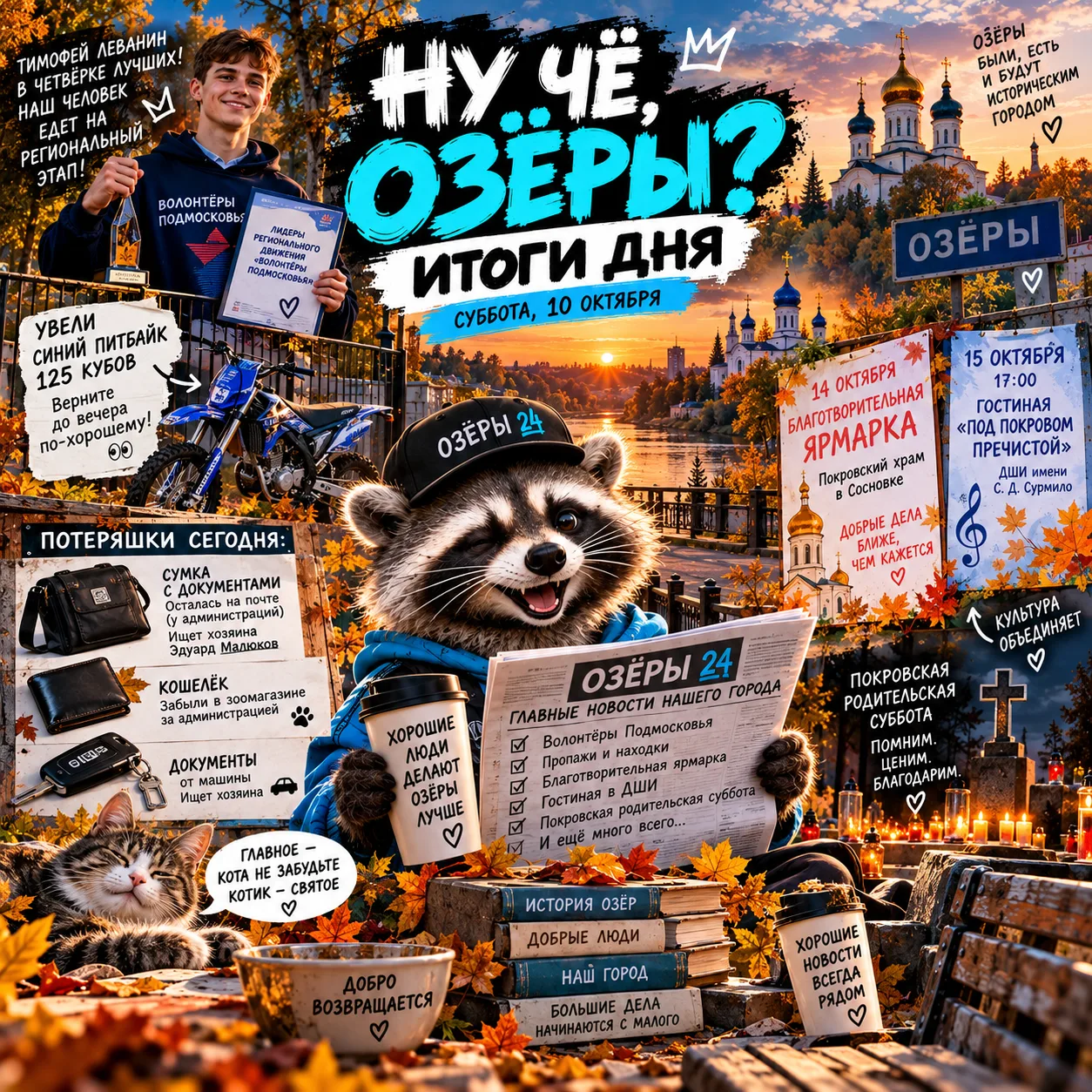 Ну чё, Озёры? 👀 Суббота, 10 октября. День, который начался с новости, которую мы ждали...