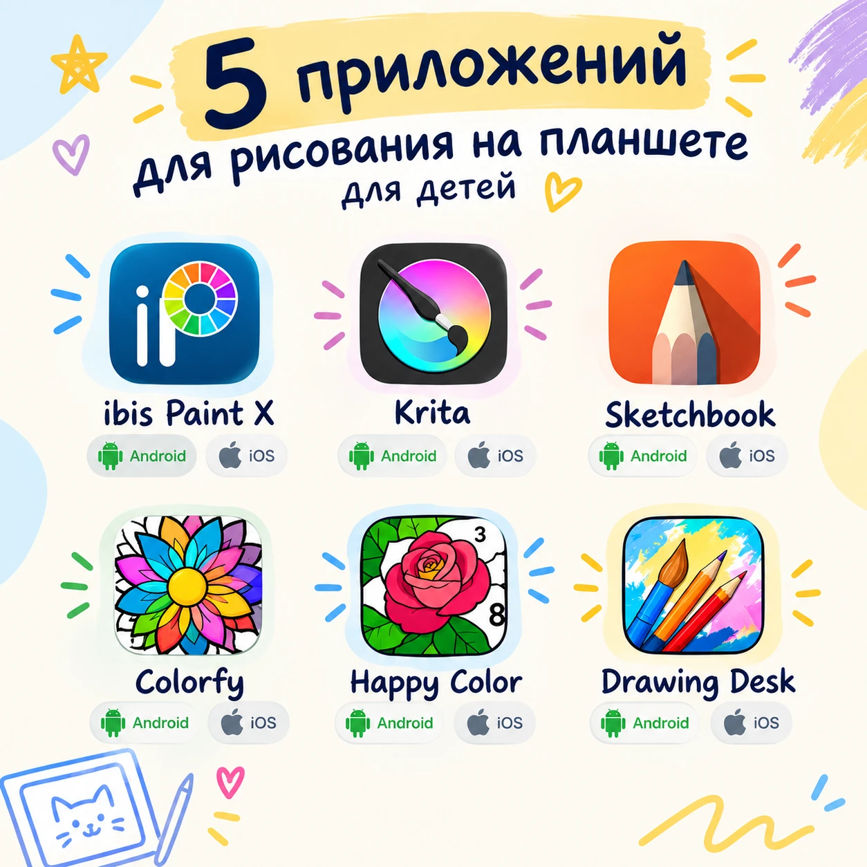 6 приложений для детей,
