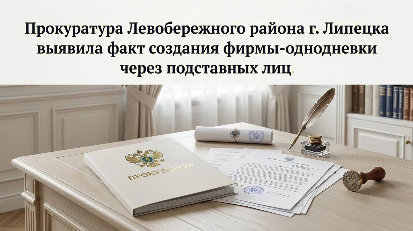📃Прокуратура Левобережного района г. Липецка выявила факт создания фирмы-однодневки че...