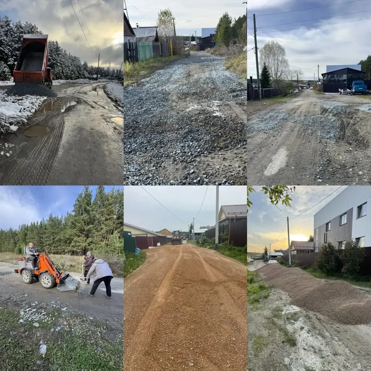 🚧 «Показуха» вместо ремонта: как жители поселка Папанинцев сами спасают свою улицу