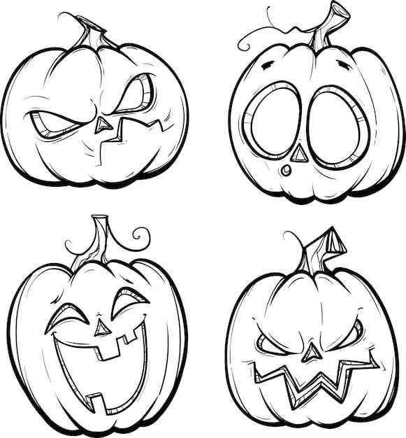 Рисунки с черепами и тыквами 🎃