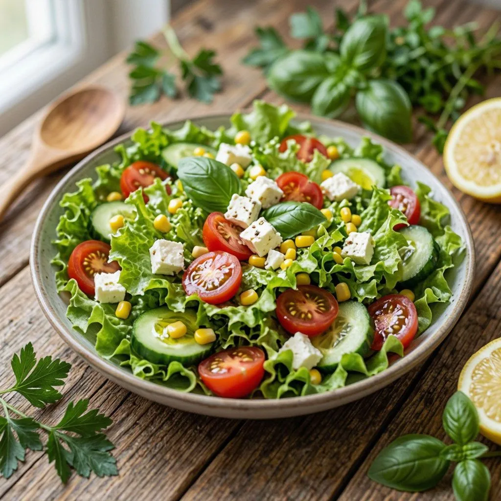 🥗 Овощной салат с нутом и фетой