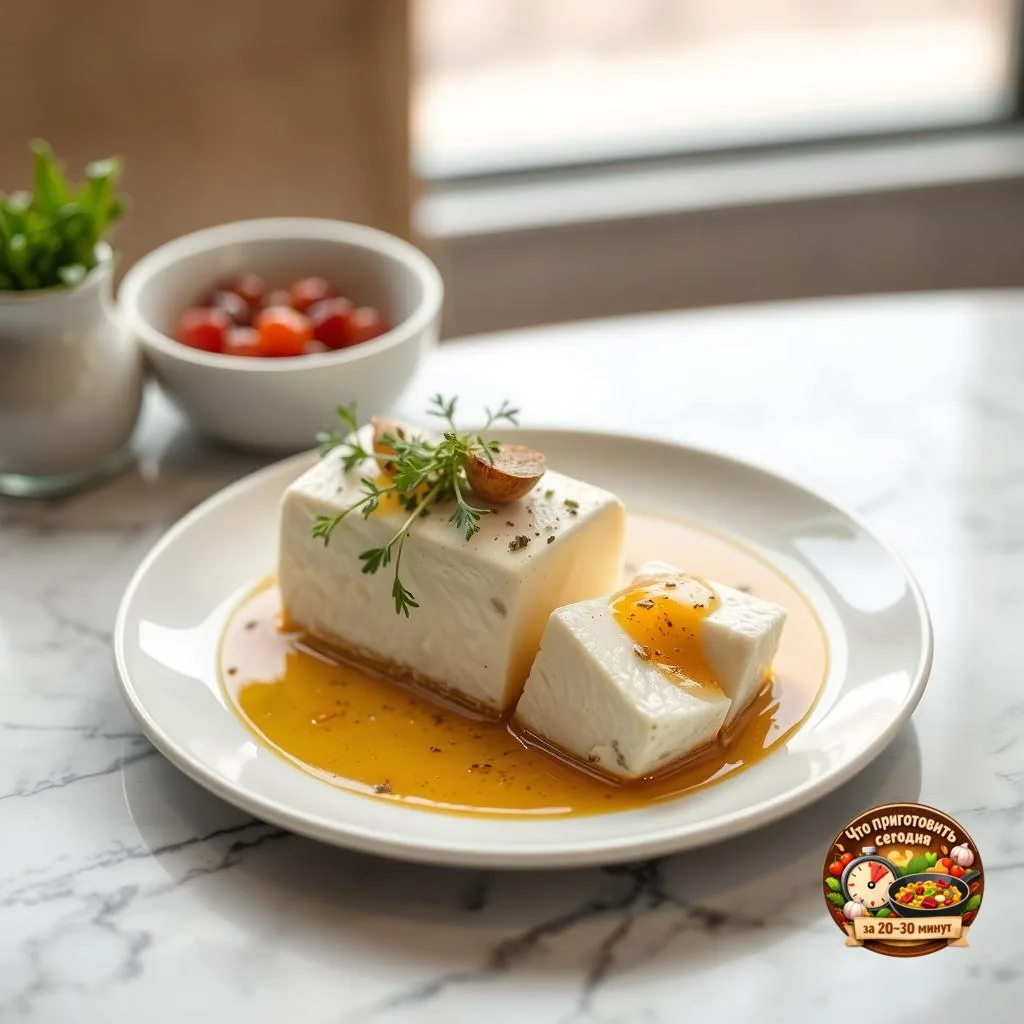 🍽️ Сыр с ароматными травами и соусом из винного уксуса