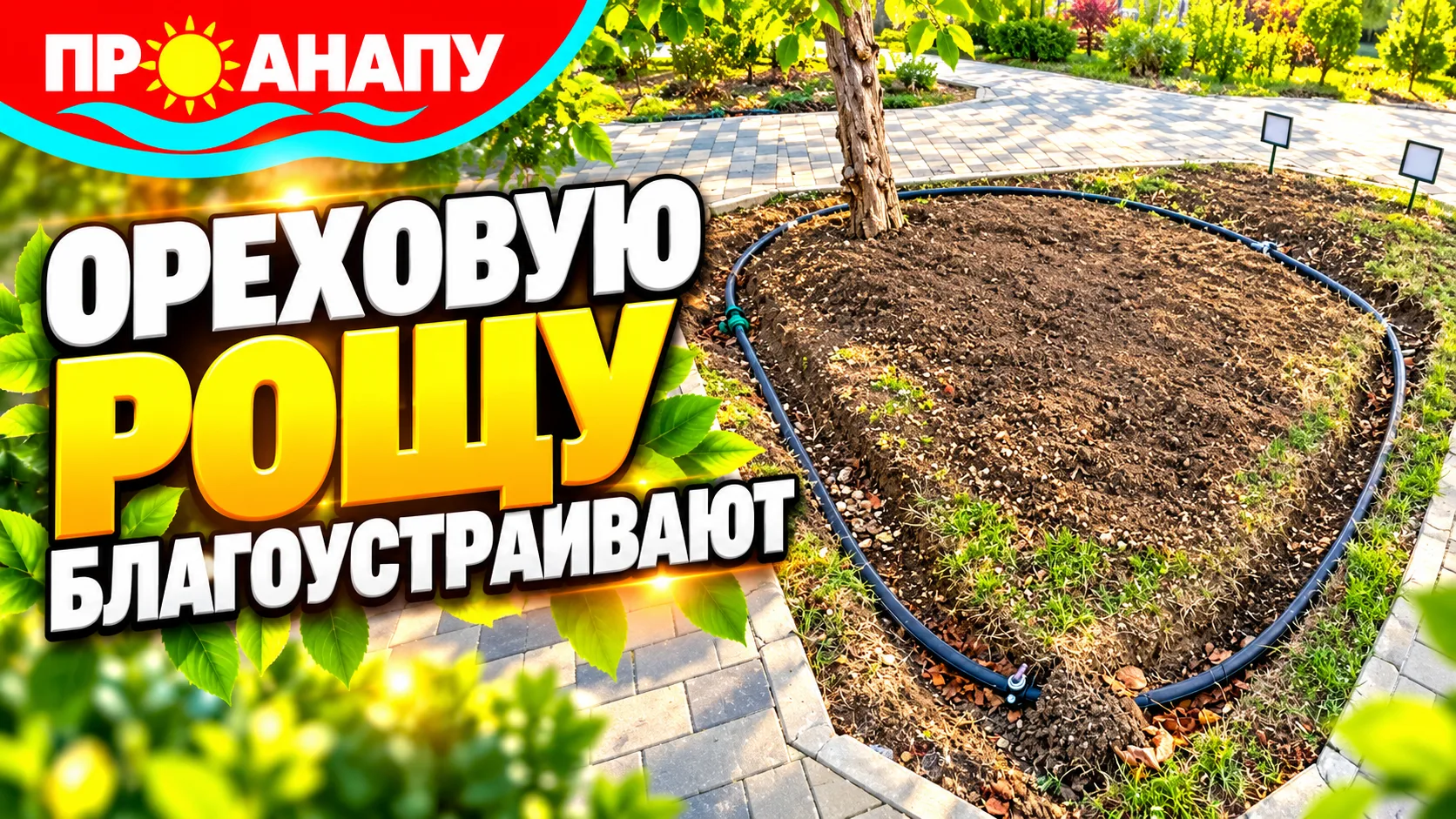 В Анапе продолжается благоустройство Ореховой рощи