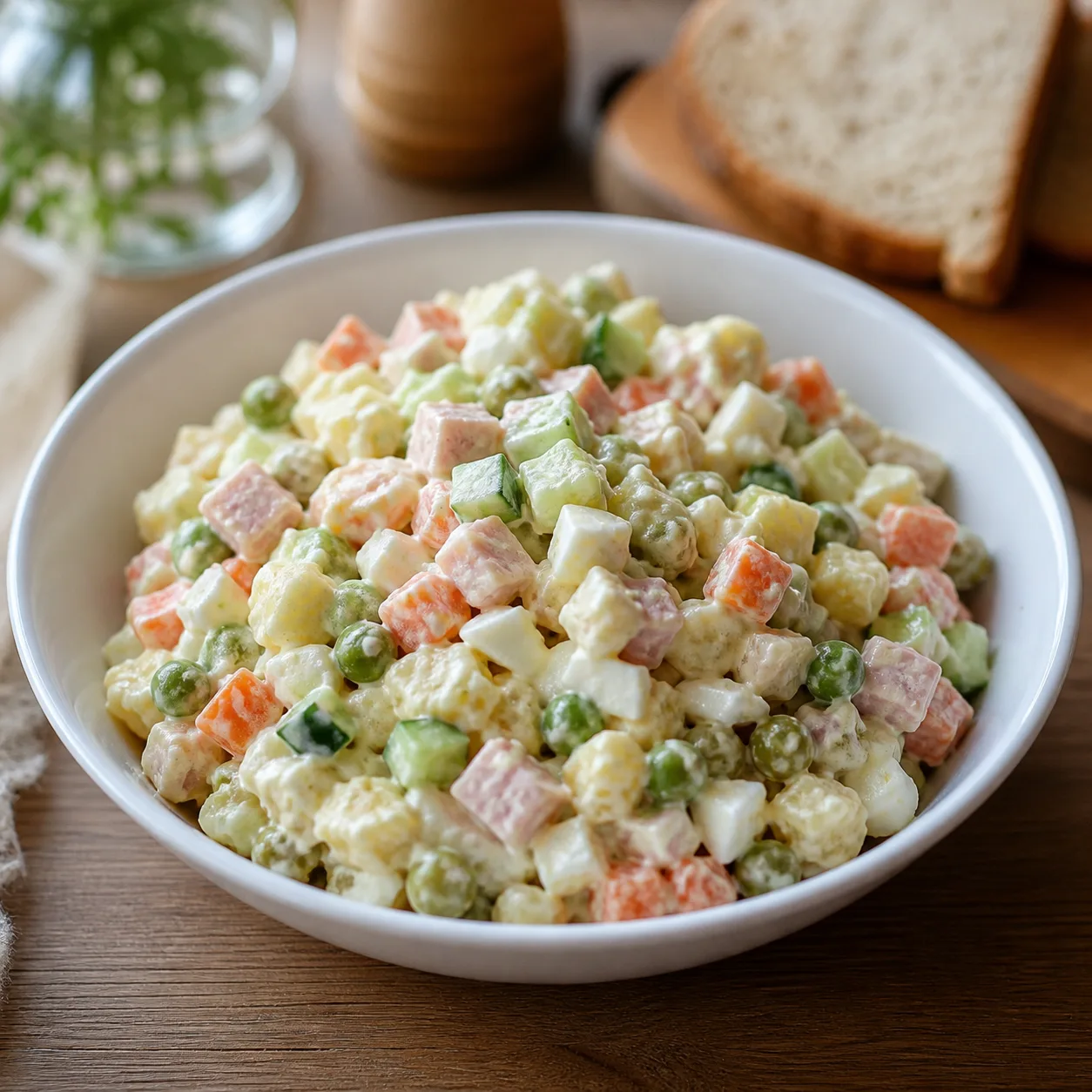 Оливье классический с маленьким секретом вкуса