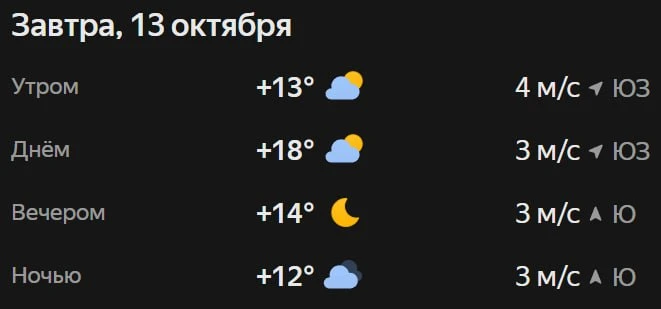 Прогноз погоды ☀️