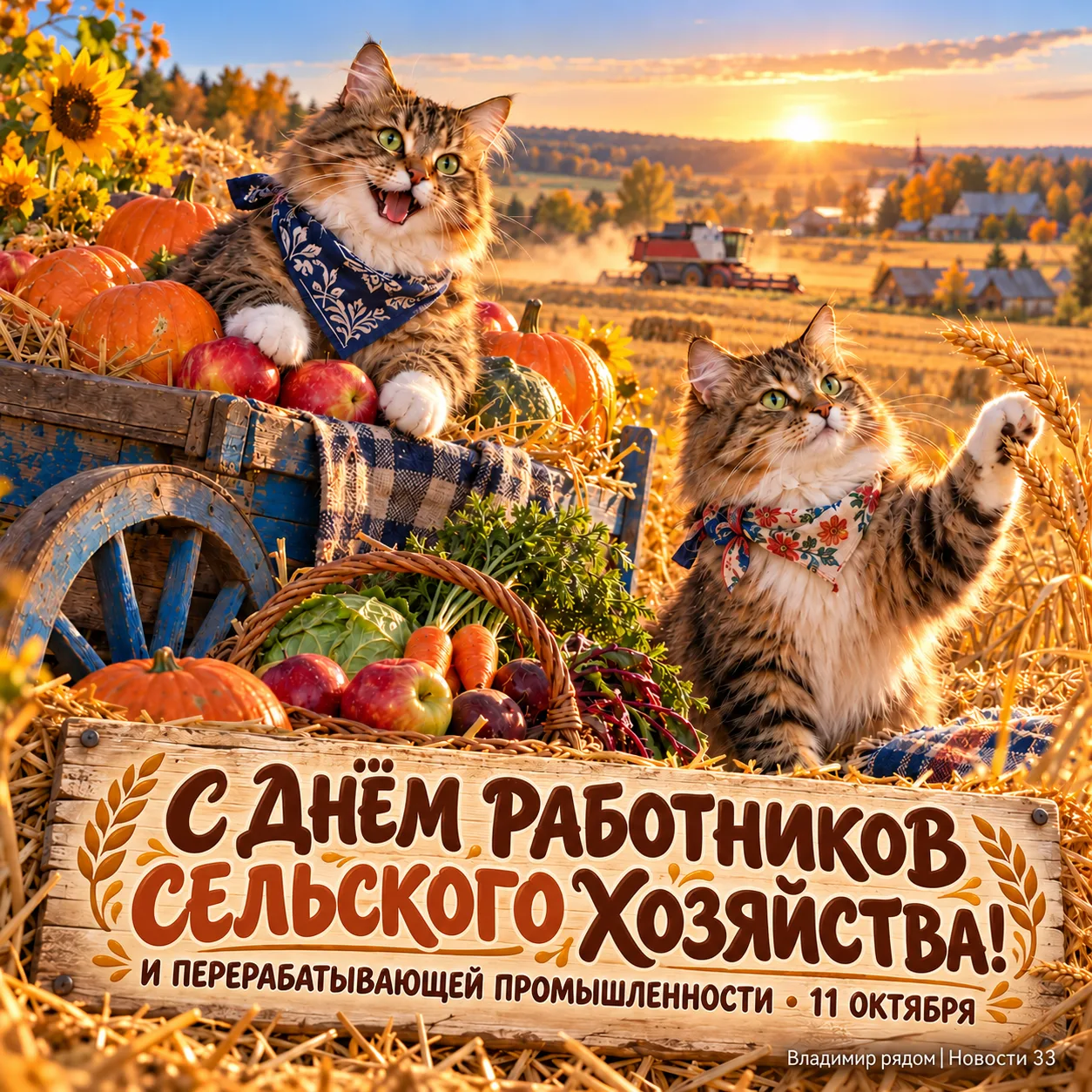 🌾 Сегодня поздравляем работников сельского хозяйства и перерабатывающей промышленности