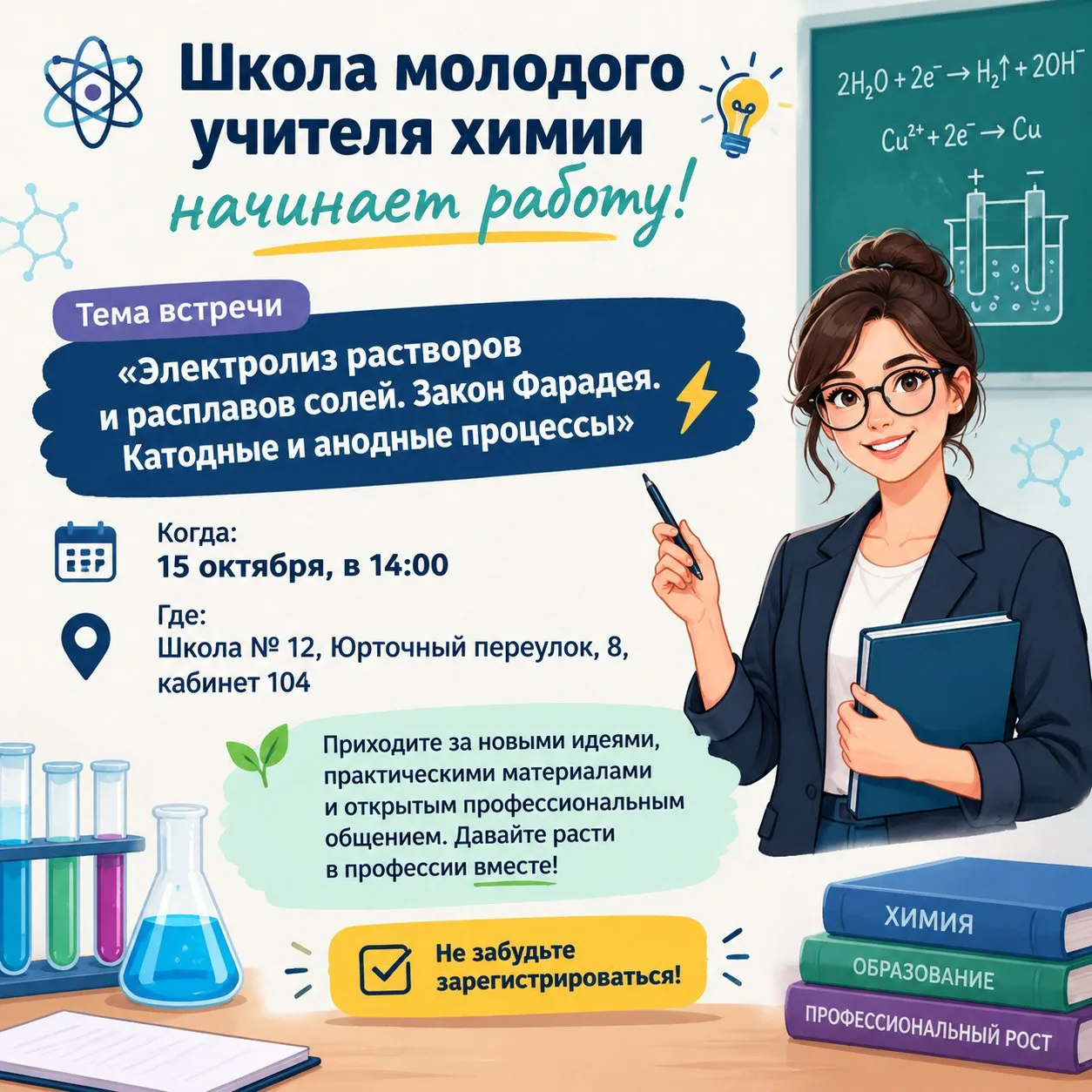 🧪 Школа молодого учителя химии начинает работу! 🧑‍🏫