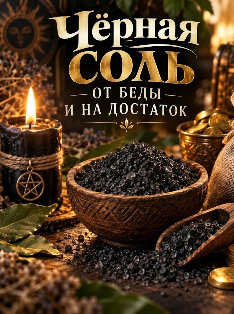 🖤 Чёрная соль — от беды и на достаток