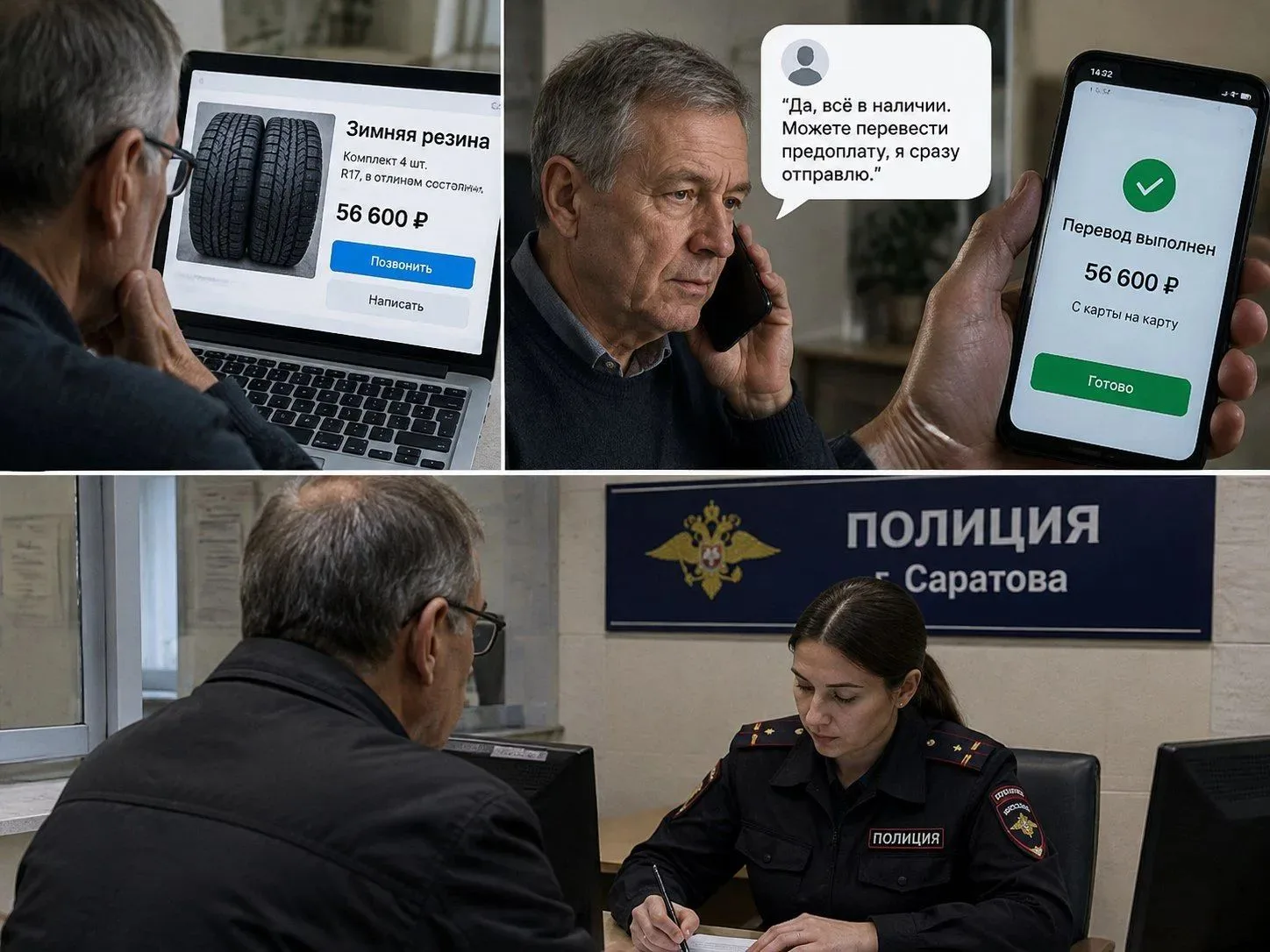 Саратовца обманули мошенники при покупке зимней резины