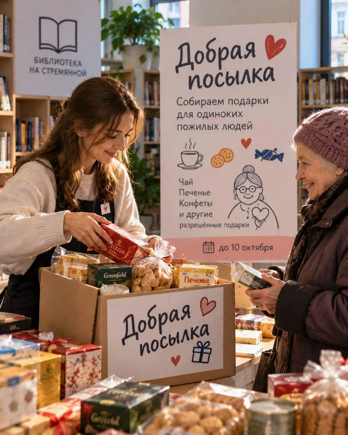 🍬 Петербург — собирают подарки одиноким пожилым людям